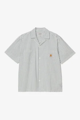 Short Sleeve Leavel Stripe Shirt