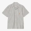 Short Sleeve Leavel Stripe Shirt
