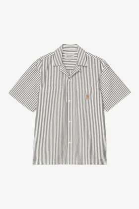 Short Sleeve Leavel Stripe Shirt