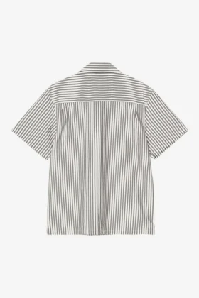 Short Sleeve Leavel Stripe Shirt